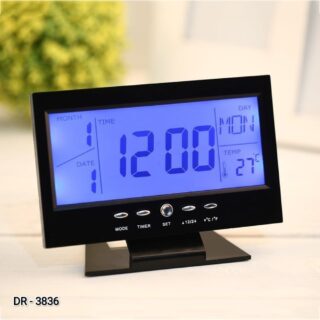 Multifunctional Digital Clock: LCD Display, Alarm, Calendar, and Temperature Monitor
